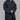 Luxury Steel Blue Hooded Moroccan Thobe