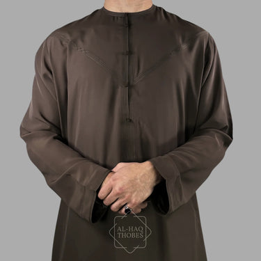 Luxury Cocoa Brown Lightweight Emirati Zibda Thobe
