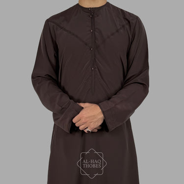Luxury Mocha Brown Lightweight Emirati Zibda Thobe