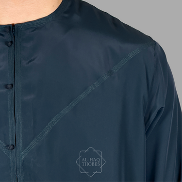 Luxury Military Blue Lightweight Emirati Zibda Thobe