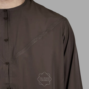 Luxury Cocoa Brown Lightweight Emirati Zibda Thobe