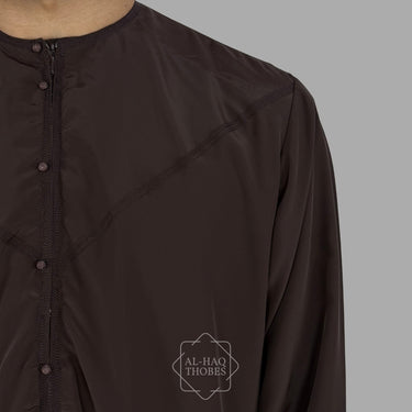 Luxury Mocha Brown Lightweight Emirati Zibda Thobe