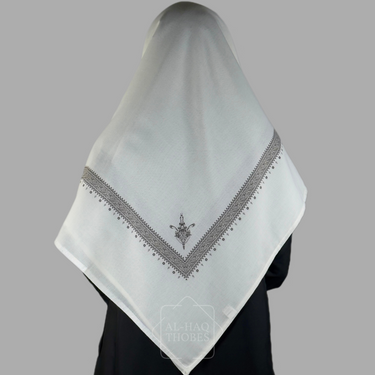 Premium Graphite Yemeni Shemagh Scarf