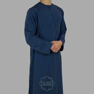 Luxury Royal Blue Lightweight Emirati Zibda Thobe
