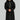 Luxury Coal Black Hooded Moroccan Thobe
